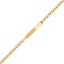 Pulsera oro 18k placa barbada de 17 cm